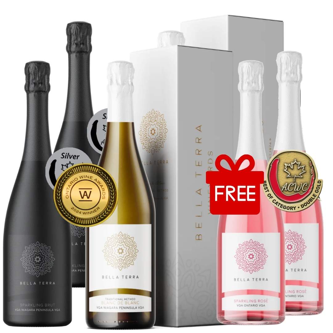 6 Bottles | "Breakfast of Champions" Bubbles Pack | Get a Rose Bubbly FREE! + FREE SHIPPING - Carl's Wine Club