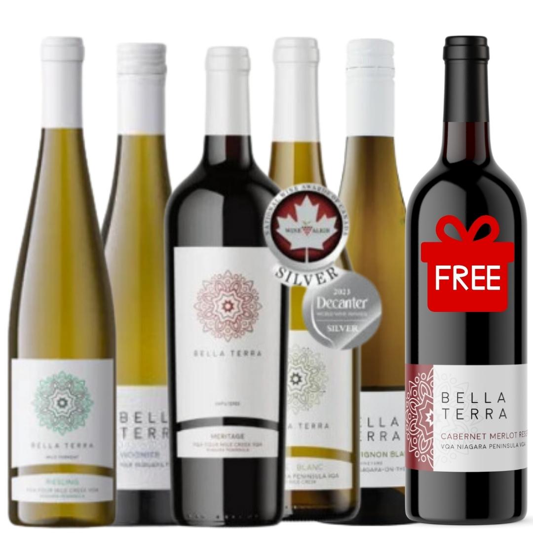 6 Bottles | Get to Know Bella Terra Taster Pack | Get the Cab Merlot Reserve FREE! - Carl's Wine Club