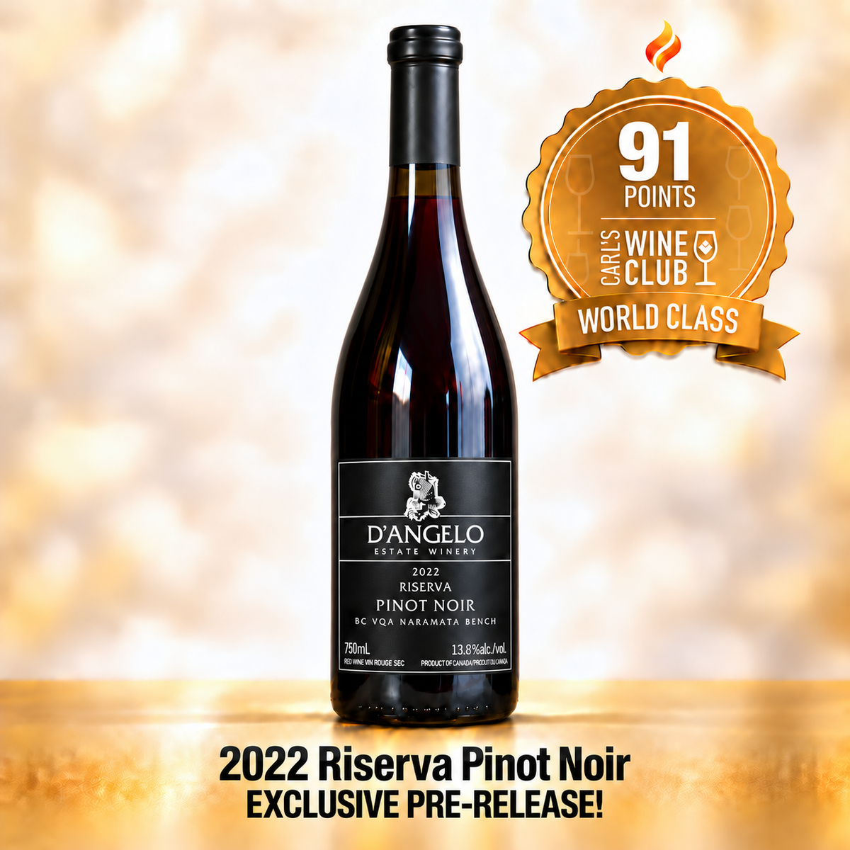 2022 D'Angelo Riserva Pinot Noir🔥 Exclusive Pre-Release! | 91pts