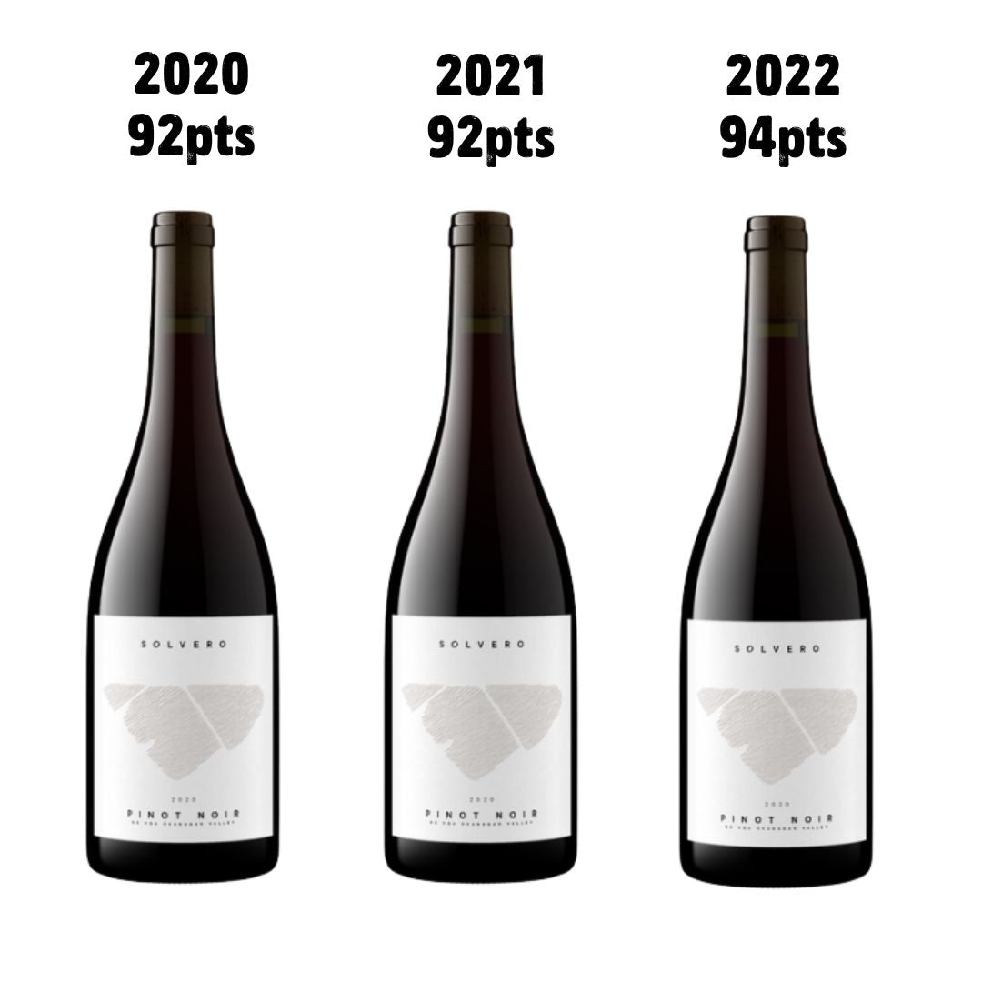 Solvero Pinot Noir Vertical 3 bouteilles đ„ 92 Ă 94 points