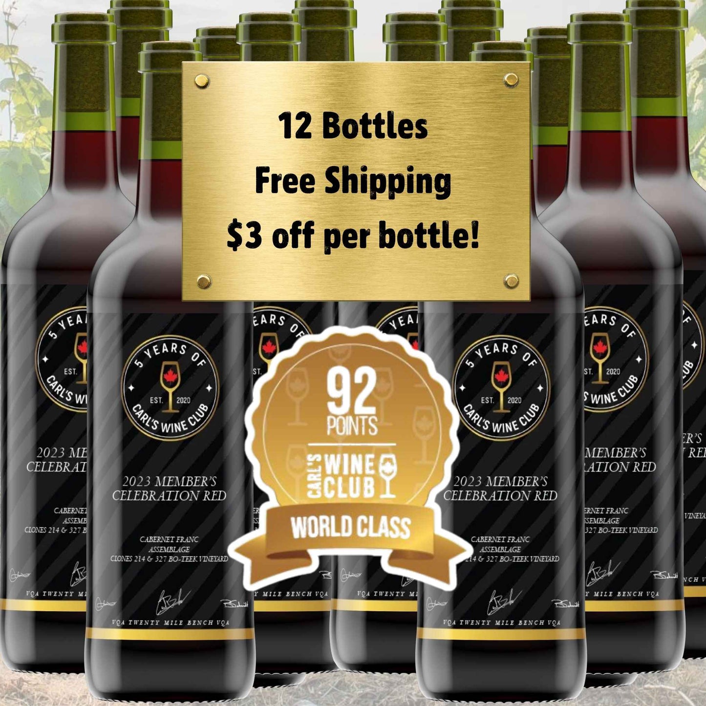 12 Bottles of 2023 Member’s Celebration Red