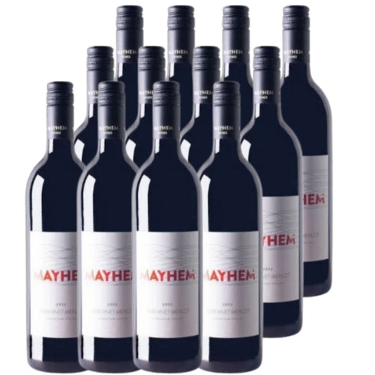 TWELVE Bottles of 2022 Mayhem Cabernet Merlot | 91+pts | Top Value Wine of 2024