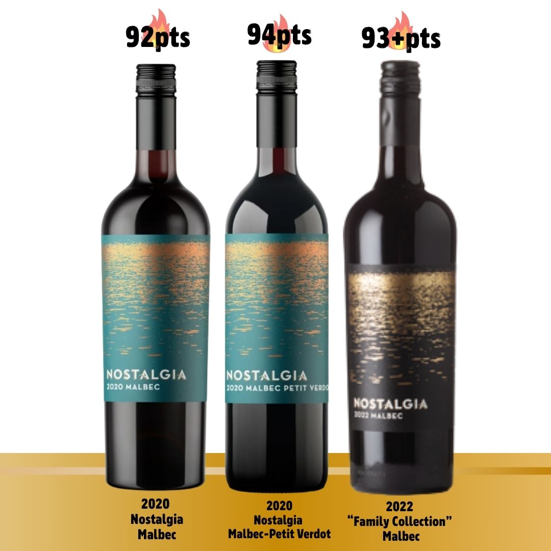 Trio of Nostalgia Malbec 🔥 92 to 94pts